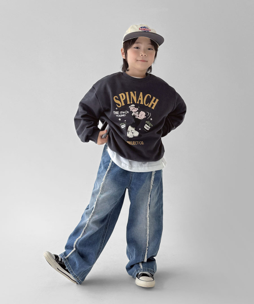 BERRYCLOSET（ベリークローゼット）の「レコードカットデニムパンツ（デニムパンツ・レディース・ブラック/ブルー・7号/09号/11号/13号/15号/17号/19号）」の6枚目の写真