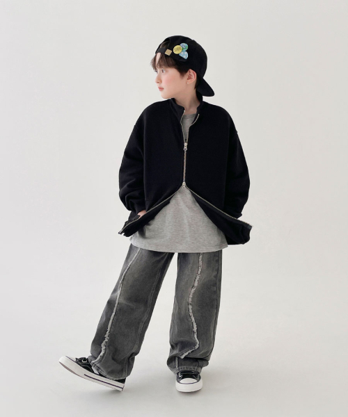BERRYCLOSET（ベリークローゼット）の「レコードカットデニムパンツ（デニムパンツ・レディース・ブラック/ブルー・7号/09号/11号/13号/15号/17号/19号）」の10枚目の写真