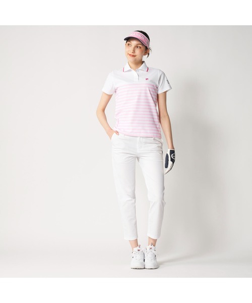 FILA GOLF(フィラゴルフ )の「FILA GOLF フィラゴルフ ゴルフウェア 8WAYストレッチ 吸汗速乾 UVカット テーパード ロングパンツ(その他パンツ・レディース・ホワイト/グレー/ネイビー・3L/LL/L/M/S)」の4枚目の写真