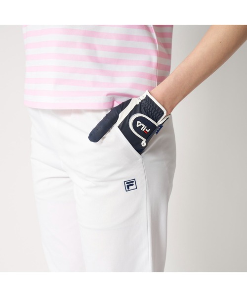 FILA GOLF(フィラゴルフ )の「FILA GOLF フィラゴルフ ゴルフウェア 8WAYストレッチ 吸汗速乾 UVカット テーパード ロングパンツ(その他パンツ・レディース・ホワイト/グレー/ネイビー・3L/LL/L/M/S)」の10枚目の写真