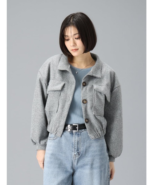 fifth（フィフス）の「スタンドカラーポケットジャケット（テーラードジャケット・レディース・ブラック/グレー・M）」の9枚目の写真