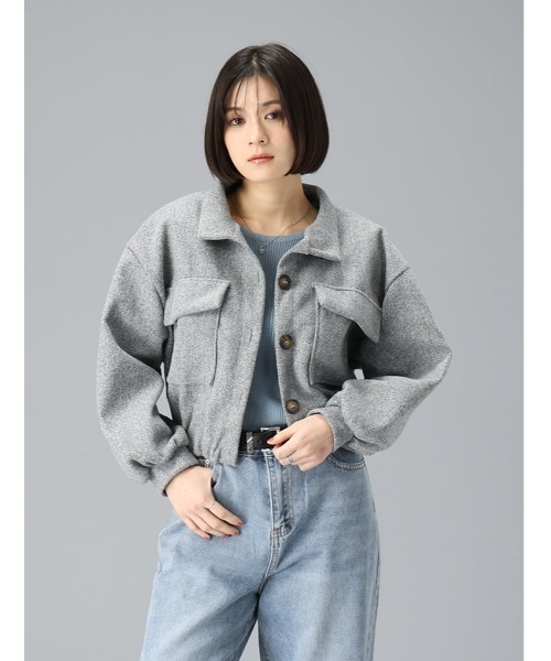 fifth（フィフス）の「スタンドカラーポケットジャケット（テーラードジャケット・レディース・ブラック/グレー・M）」の10枚目の写真