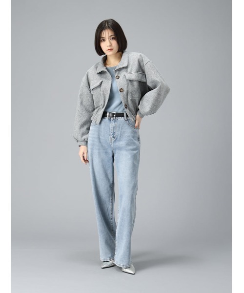 fifth（フィフス）の「スタンドカラーポケットジャケット（テーラードジャケット・レディース・ブラック/グレー・M）」の12枚目の写真