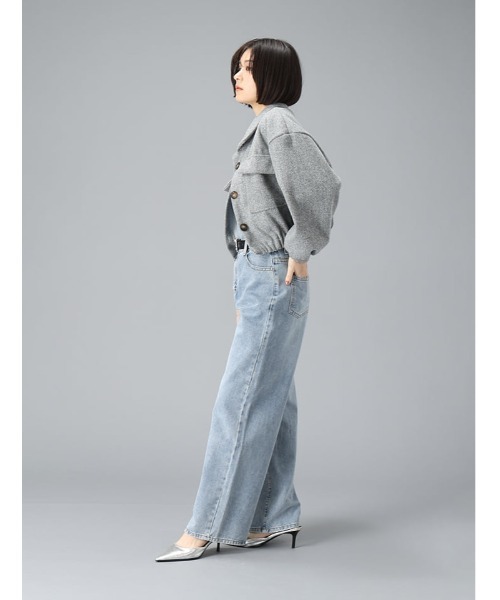 fifth（フィフス）の「スタンドカラーポケットジャケット（テーラードジャケット・レディース・ブラック/グレー・M）」の13枚目の写真