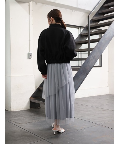 fifth（フィフス）の「スタンドカラーポケットジャケット（テーラードジャケット・レディース・ブラック/グレー・M）」の8枚目の写真