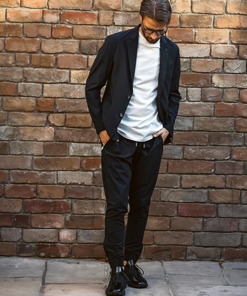 1PIU1UGUALE3  RELAX （ウノピゥウノウグァーレトレ リラックス）の「1PIU1UGUALE3 RELAX(ウノピゥウノウグァーレトレ リラックス)接触冷感 グレンチェック ナイロンジョガーパンツ（その他パンツ・メンズ・ブラック/ホワイト×ブラック・M/S/XXL/XL/L）」の11枚目の写真