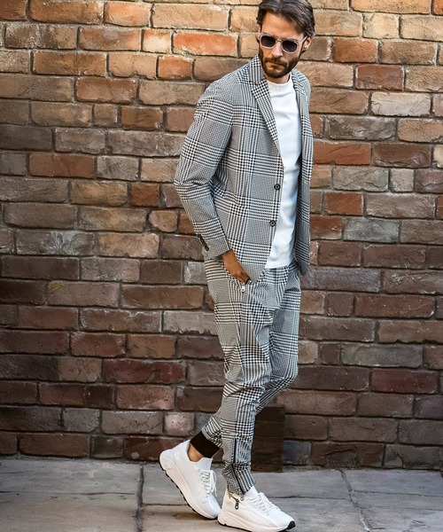 1PIU1UGUALE3  RELAX （ウノピゥウノウグァーレトレ リラックス）の「1PIU1UGUALE3 RELAX(ウノピゥウノウグァーレトレ リラックス)接触冷感 グレンチェック ナイロンジョガーパンツ（その他パンツ・メンズ・ブラック/ホワイト×ブラック・M/S/XXL/XL/L）」の14枚目の写真