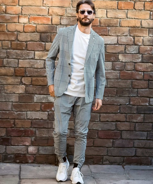 1PIU1UGUALE3  RELAX （ウノピゥウノウグァーレトレ リラックス）の「1PIU1UGUALE3 RELAX(ウノピゥウノウグァーレトレ リラックス)接触冷感 グレンチェック ナイロンジョガーパンツ（その他パンツ・メンズ・ブラック/ホワイト×ブラック・M/S/XXL/XL/L）」の16枚目の写真