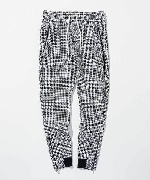 1PIU1UGUALE3  RELAX （ウノピゥウノウグァーレトレ リラックス）の「1PIU1UGUALE3 RELAX(ウノピゥウノウグァーレトレ リラックス)接触冷感 グレンチェック ナイロンジョガーパンツ（その他パンツ・メンズ・ブラック/ホワイト×ブラック・M/S/XXL/XL/L）」の19枚目の写真
