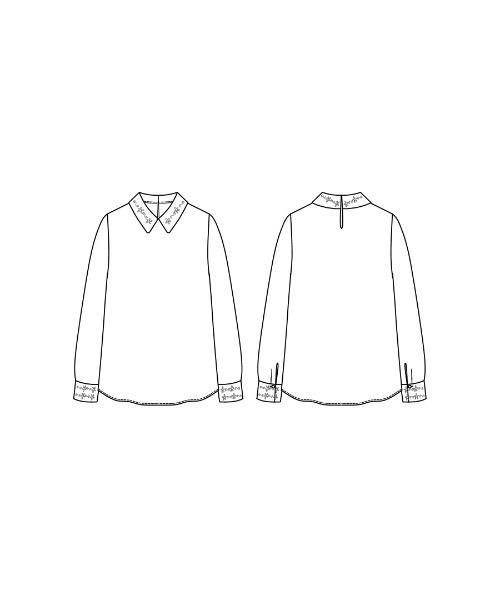 White Collection（ホワイトコレクション）の「【 ディテール映え 】ソフトツイル・襟袖レースクラシカルブラウス（シャツ/ブラウス・レディース・ブラック/ライトベージュ/ベージュ・S/M/L）」の16枚目の写真