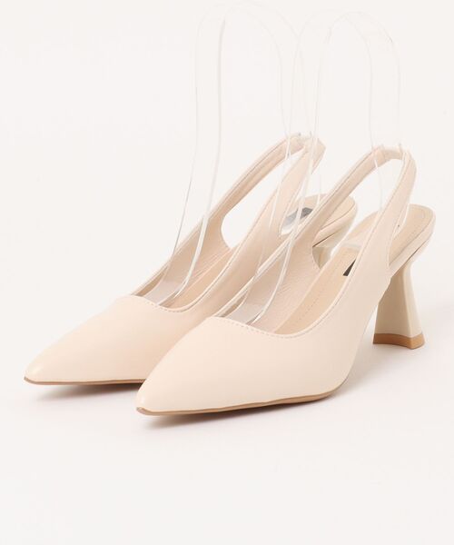 styiro(スタイロ)の「新生活 通勤靴 フォーマル ヒール ポインテッド トゥ バックストラップ スリングバックパンプス(パンプス・レディース・ブラック/アイボリー・37/36/38/39/35/40)」の3枚目の写真