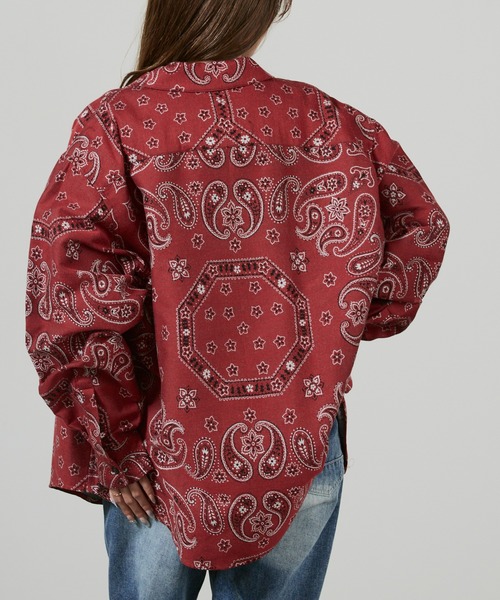 superNova.（スーパーノヴァ）の「superNova. Split yoke big shirt - Bandana jacquard  / SN-535A,SN-535B（シャツ/ブラウス・メンズ・ブラック/レッド・S/M）」の22枚目の写真