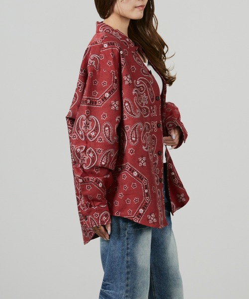 superNova.（スーパーノヴァ）の「superNova. Split yoke big shirt - Bandana jacquard  / SN-535A,SN-535B（シャツ/ブラウス・メンズ・ブラック/レッド・S/M）」の21枚目の写真