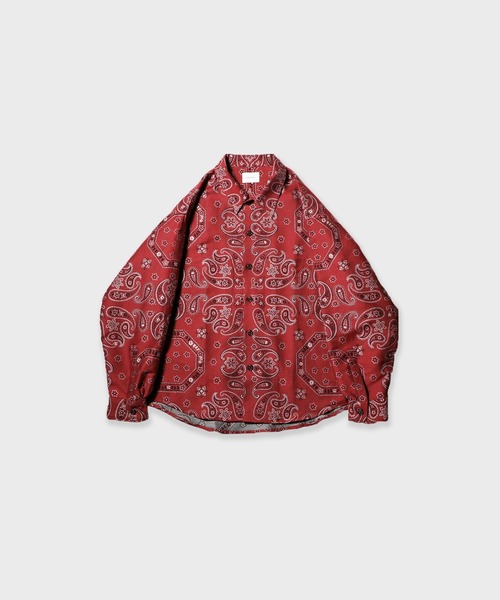 superNova.（スーパーノヴァ）の「superNova. Split yoke big shirt - Bandana jacquard  / SN-535A,SN-535B（シャツ/ブラウス・メンズ・ブラック/レッド・S/M）」の17枚目の写真