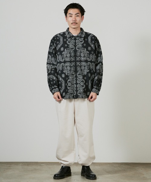 superNova.（スーパーノヴァ）の「superNova. Split yoke big shirt - Bandana jacquard  / SN-535A,SN-535B（シャツ/ブラウス・メンズ・ブラック/レッド・S/M）」の9枚目の写真