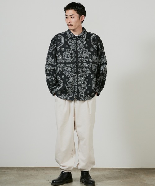 superNova.（スーパーノヴァ）の「superNova. Split yoke big shirt - Bandana jacquard  / SN-535A,SN-535B（シャツ/ブラウス・メンズ・ブラック/レッド・S/M）」の10枚目の写真