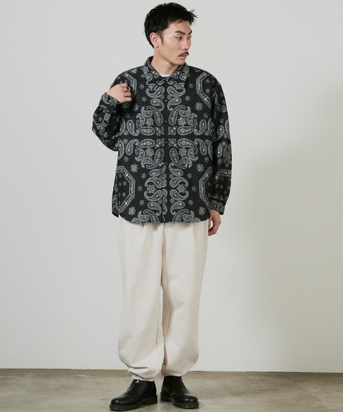 superNova.（スーパーノヴァ）の「superNova. Split yoke big shirt - Bandana jacquard  / SN-535A,SN-535B（シャツ/ブラウス・メンズ・ブラック/レッド・S/M）」の11枚目の写真