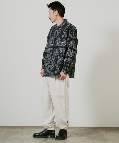 superNova.（スーパーノヴァ）の「superNova. Split yoke big shirt - Bandana jacquard  / SN-535A,SN-535B（シャツ/ブラウス・メンズ・ブラック/レッド・S/M）」の12枚目の写真