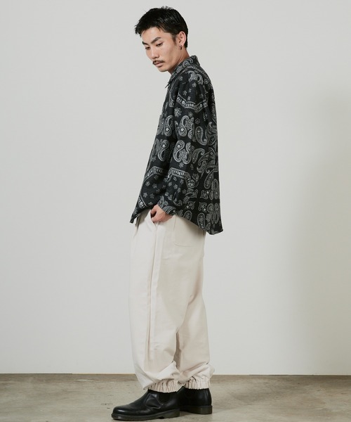 superNova.（スーパーノヴァ）の「superNova. Split yoke big shirt - Bandana jacquard  / SN-535A,SN-535B（シャツ/ブラウス・メンズ・ブラック/レッド・S/M）」の13枚目の写真
