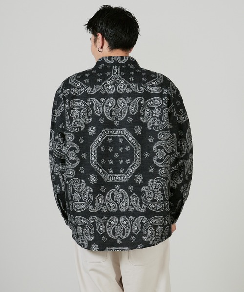 superNova.（スーパーノヴァ）の「superNova. Split yoke big shirt - Bandana jacquard  / SN-535A,SN-535B（シャツ/ブラウス・メンズ・ブラック/レッド・S/M）」の6枚目の写真