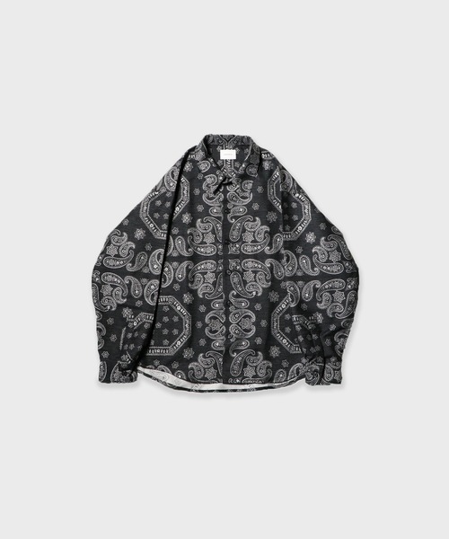 superNova.（スーパーノヴァ）の「superNova. Split yoke big shirt - Bandana jacquard  / SN-535A,SN-535B（シャツ/ブラウス・メンズ・ブラック/レッド・S/M）」の3枚目の写真