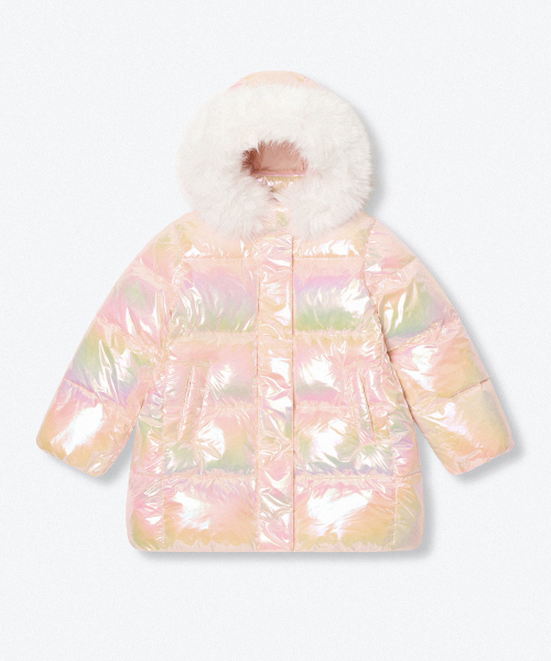 MUSINSA STANDARD KIDS（ムシンサスタンダードキッズ）の「フェイクファー トゥインクル パディング パーカー [ピンク]（ブルゾン・レディース・その他・130/140/150/160/100/110/120）」の3枚目の写真