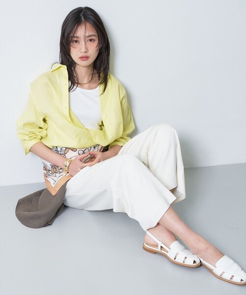 INDIVI(インディヴィ)の「【接触冷感/2WAY】カシュクールリネンシャツ(シャツ/ブラウス・レディース・ネイビー系2/ブルー系その他4/ブルー系その他/ブラウン系/ライトイエロー系/チャコールグレー/ホワイト/ブラウン系6・38/19/03/12/05/13/15 /34)」の10枚目の写真