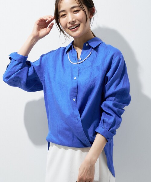 INDIVI(インディヴィ)の「【接触冷感/2WAY】カシュクールリネンシャツ(シャツ/ブラウス・レディース・ネイビー系2/ブルー系その他4/ブルー系その他/ブラウン系/ライトイエロー系/チャコールグレー/ホワイト/ブラウン系6・38/19/03/12/05/13/15 /34)」の18枚目の写真