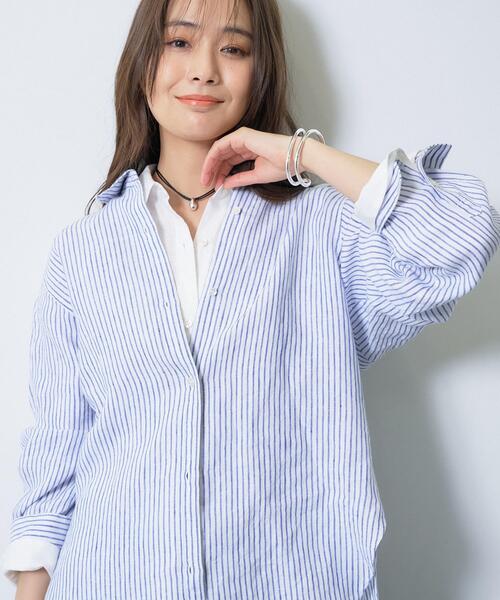 INDIVI(インディヴィ)の「【接触冷感/2WAY】カシュクールリネンシャツ(シャツ/ブラウス・レディース・ネイビー系2/ブルー系その他4/ブルー系その他/ブラウン系/ライトイエロー系/チャコールグレー/ホワイト/ブラウン系6・38/19/03/12/05/13/15 /34)」の21枚目の写真