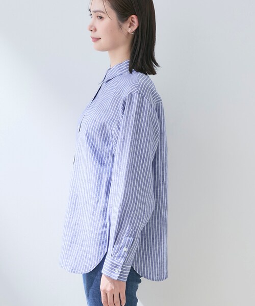 INDIVI(インディヴィ)の「【接触冷感/2WAY】カシュクールリネンシャツ(シャツ/ブラウス・レディース・ネイビー系2/ブルー系その他4/ブルー系その他/ブラウン系/ライトイエロー系/チャコールグレー/ホワイト/ブラウン系6・38/19/03/12/05/13/15 /34)」の22枚目の写真
