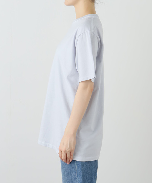 CALMER（カルメール）の「《追加》ナチュラルダイTシャツ2（Tシャツ/カットソー・レディース・スカイブルー/チャコールグレー/ホワイト・2）」の6枚目の写真