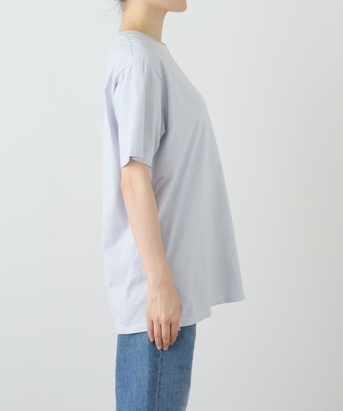 CALMER（カルメール）の「《追加》ナチュラルダイTシャツ2（Tシャツ/カットソー・レディース・スカイブルー/チャコールグレー/ホワイト・2）」の8枚目の写真