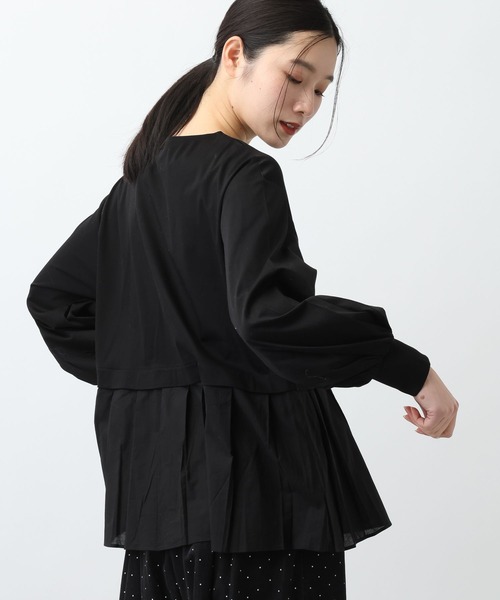 studio CLIP(スタディオクリップ)の「《natural by clip》異素材コンビカットソーSP(Tシャツ/カットソー・レディース・オフホワイト/ブラック・MEDIUM/LARGE)」の13枚目の写真