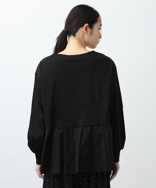 studio CLIP(スタディオクリップ)の「《natural by clip》異素材コンビカットソーSP(Tシャツ/カットソー・レディース・オフホワイト/ブラック・MEDIUM/LARGE)」の22枚目の写真