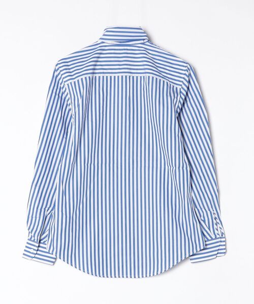 LAUREN RALPH LAUREN（ローレン ラルフ ローレン）の「ストライプド コットン ブロードクロス タイネック シャツ（シャツ/ブラウス・レディース・ブルー・2/0/4）」の7枚目の写真