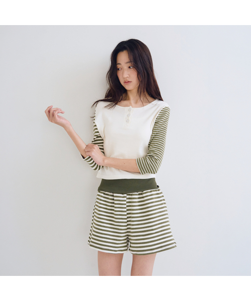 OAFISH(オアフィッシュ)の「Pipi Cotton Shorts, Khaki(その他パンツ・レディース・その他・FREE)」の1枚目の写真