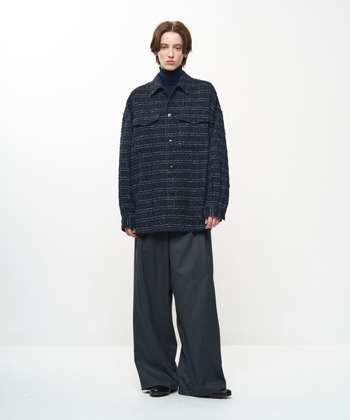 Juha（ユハ）の「FANCY TWEED JACKET（シャツ/ブラウス・メンズ・ネイビー/ブラック・4/3）」の6枚目の写真