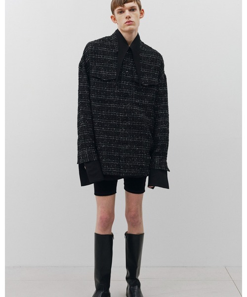 Juha（ユハ）の「FANCY TWEED JACKET（シャツ/ブラウス・メンズ・ネイビー/ブラック・4/3）」の10枚目の写真