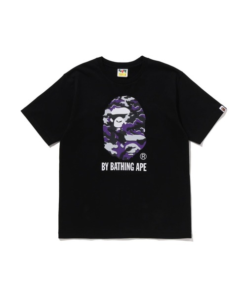 A BATHING APE(アベイシングエイプ)の「GLITCH WOODLAND CAMO BY BATHING APE TEE(Tシャツ/カットソー・メンズ・ブラック/パープル/ホワイト/グレー・XXX-LARGE/LARGE/X-LARGE/SMALL/MEDIUM/XX-LARGE)」の1枚目の写真