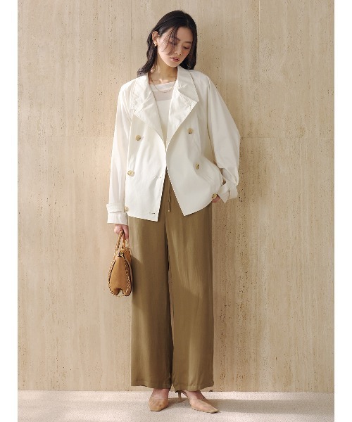 anuans（アニュアンス）の「キュプラリラクシーパンツ（その他パンツ・レディース・ブラック/キャメル/ベージュ系その他/ホワイト系その他・MEDIUM/SMALL）」の12枚目の写真