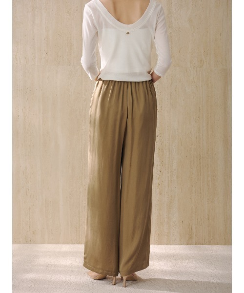 anuans（アニュアンス）の「キュプラリラクシーパンツ（その他パンツ・レディース・ブラック/キャメル/ベージュ系その他/ホワイト系その他・MEDIUM/SMALL）」の9枚目の写真