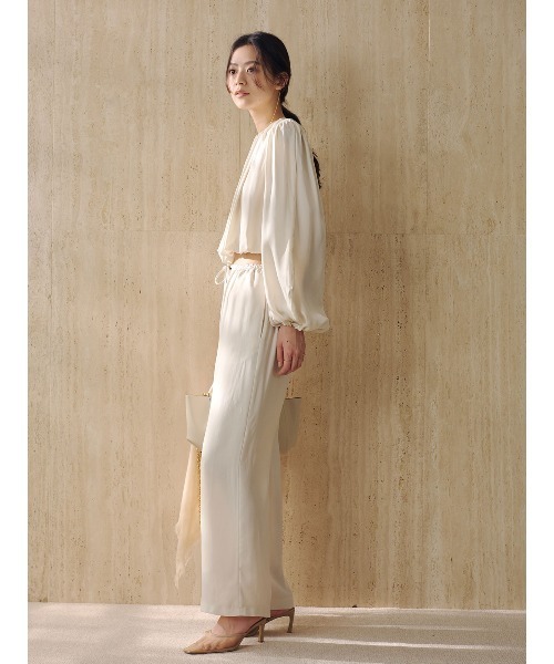 anuans（アニュアンス）の「キュプラリラクシーパンツ（その他パンツ・レディース・ブラック/キャメル/ベージュ系その他/ホワイト系その他・MEDIUM/SMALL）」の17枚目の写真