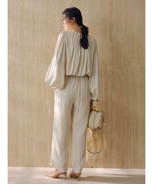 anuans（アニュアンス）の「キュプラリラクシーパンツ（その他パンツ・レディース・ブラック/キャメル/ベージュ系その他/ホワイト系その他・MEDIUM/SMALL）」の18枚目の写真