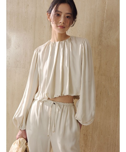 anuans（アニュアンス）の「キュプラリラクシーパンツ（その他パンツ・レディース・ブラック/キャメル/ベージュ系その他/ホワイト系その他・MEDIUM/SMALL）」の21枚目の写真