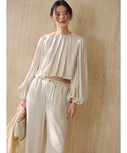 anuans（アニュアンス）の「キュプラリラクシーパンツ（その他パンツ・レディース・ブラック/キャメル/ベージュ系その他/ホワイト系その他・MEDIUM/SMALL）」の20枚目の写真