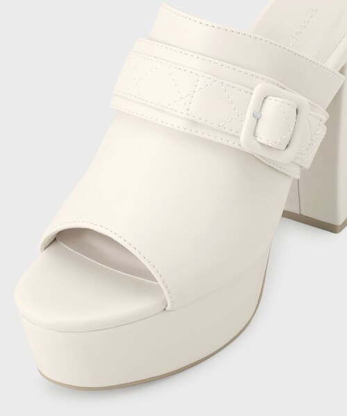 ESPERANZA（エスペランサ）の「【ラク盛り/約12㎝】ラク盛り厚底ベルト付き2WAYミュール（サンダル・レディース・アイボリー/ブラック・M/S/LL/L）」の19枚目の写真