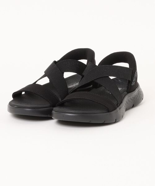 SKECHERS（スケッチャーズ）の「【SKECHERS】スケッチャーズ SLIP-INS: GO WALK FLEX SANDAL - GLIMMER（スリップインズ：ゴーウォーク フレックス サンダル - グリマー） 141489（サンダル・レディース・ベージュ/ネイビー/ブラック×ブラック・22.0cm/23.0cm/24.0cm/25.0cm）」の2枚目の写真