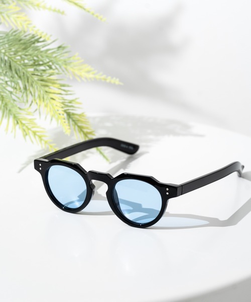 Rocky Monroe（ロッキーモンロー）の「太フレーム ボストンカラーレンズサングラス/伊達メガネ（サングラス・メンズ・F/E/D/C/H/A/G/B・FREE）」の4枚目の写真