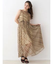 Now me. by NYLON JAPAN | チュールチェックレイヤードワンピース(ワンピース)