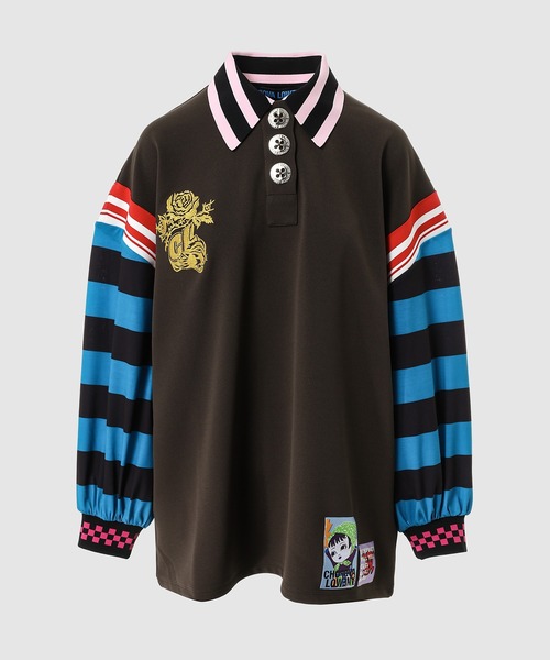 Chopova Lowena(チョポヴァ ロウェナ)の「Long Sleeve Polo Top(Tシャツ/カットソー・レディース・ブラウン・M/S)」の1枚目の写真